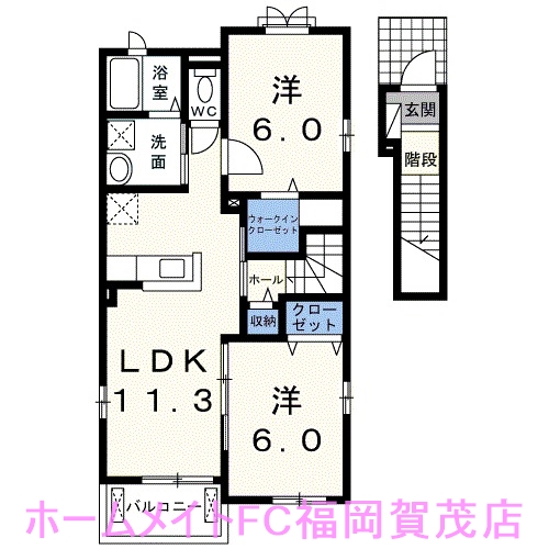 地下鉄七隈線 梅林駅 徒歩64分 2階建 築13年の間取り写真