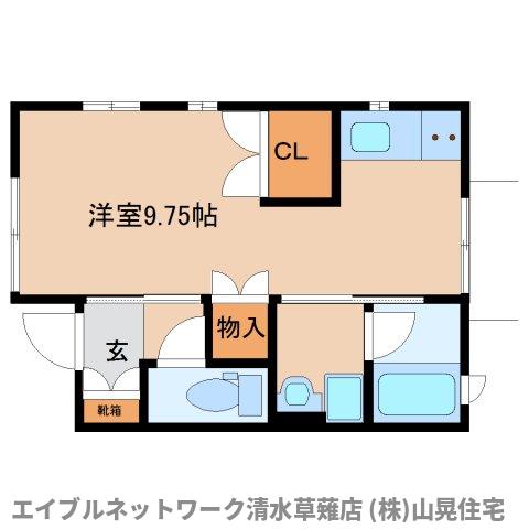 静岡市清水区草薙のマンションの間取り