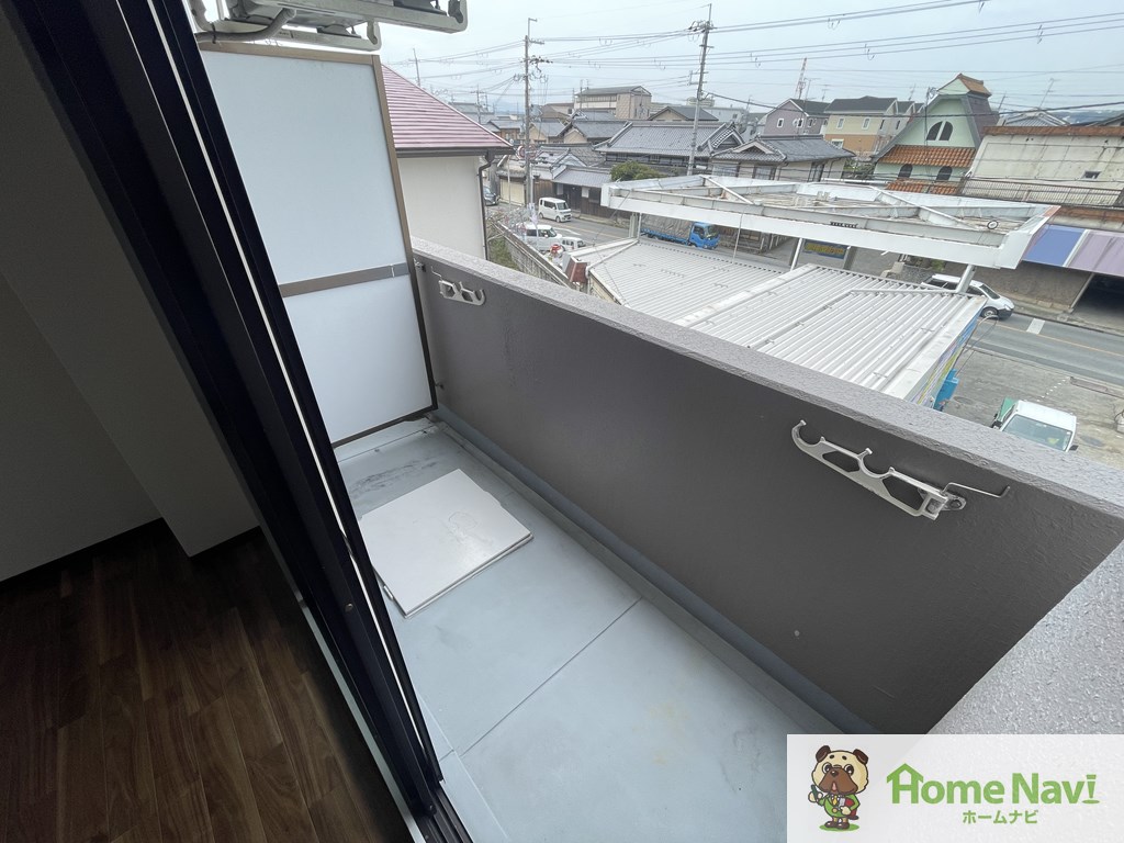 バルコニー　西向きです。