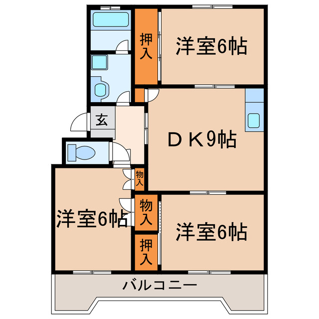 サンハイツ柏原の間取り