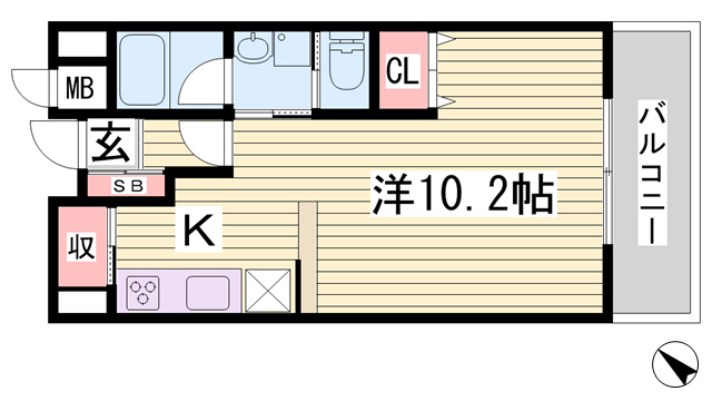 アーバネックス神戸駅前の間取り