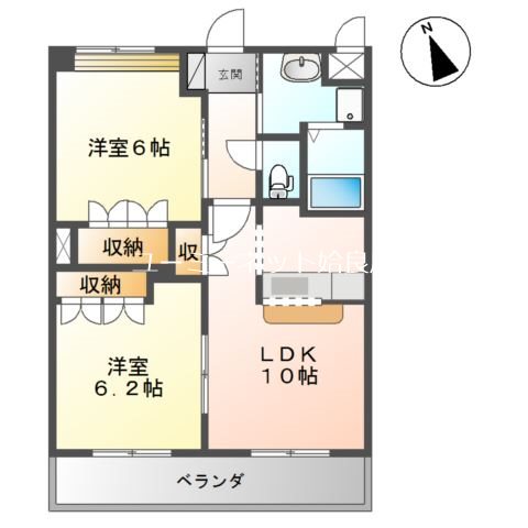 サンプレス国分B棟の間取り