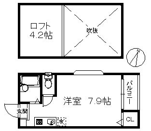 福岡県福岡市城南区別府３（アパート）の賃貸物件の間取り