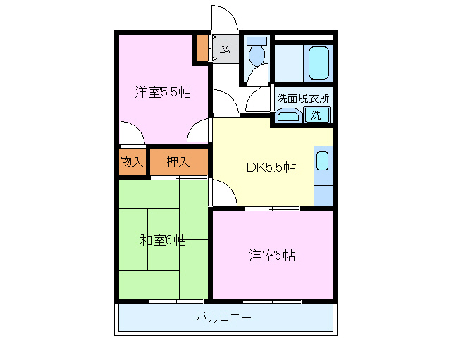 裾野市石脇のマンションの間取り