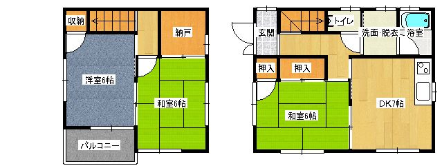 岸田住宅C_間取り_0