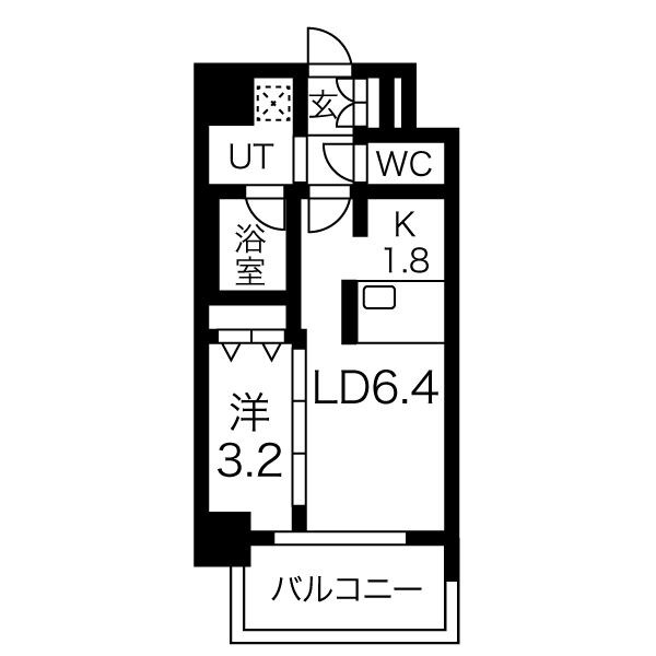 名古屋市千種区仲田のマンションの間取り