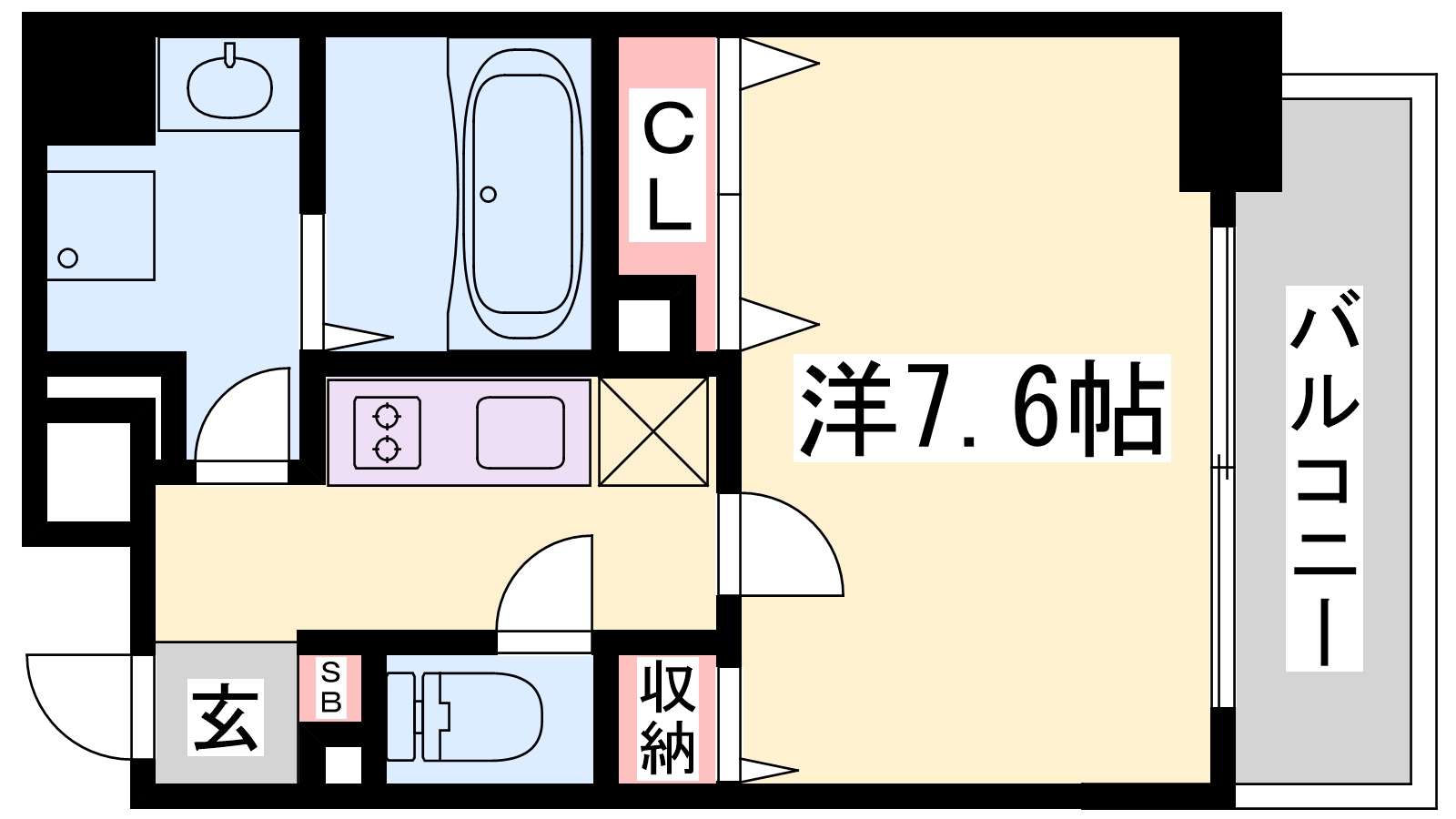 レジディア神戸元町の間取り