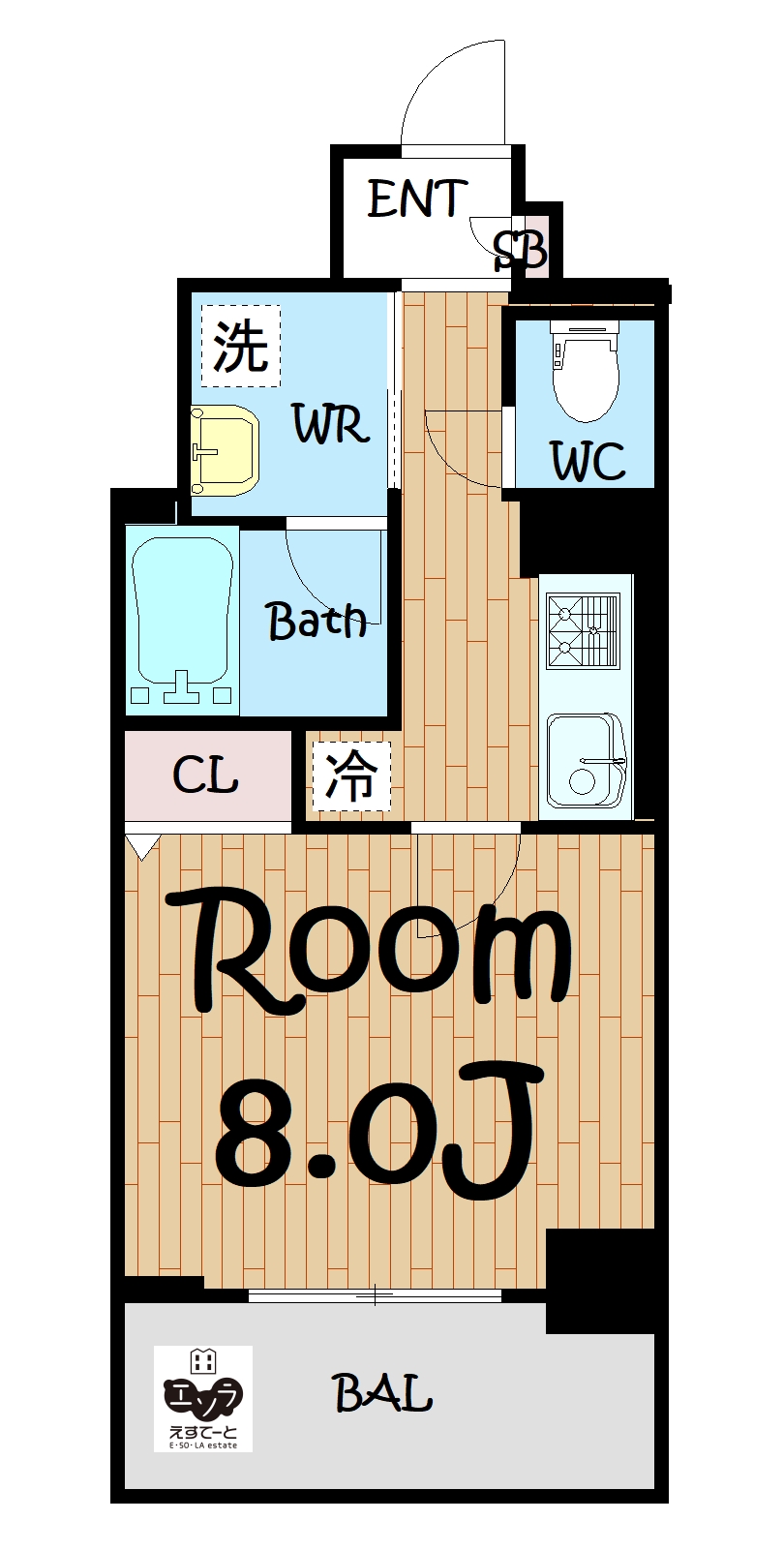 名古屋市中区新栄のマンションの間取り