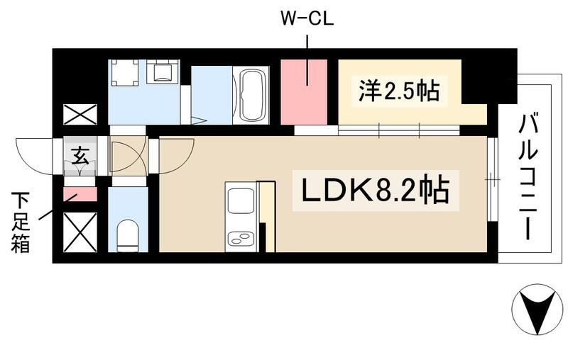 【メイクスWアート金山ウエストの間取り】