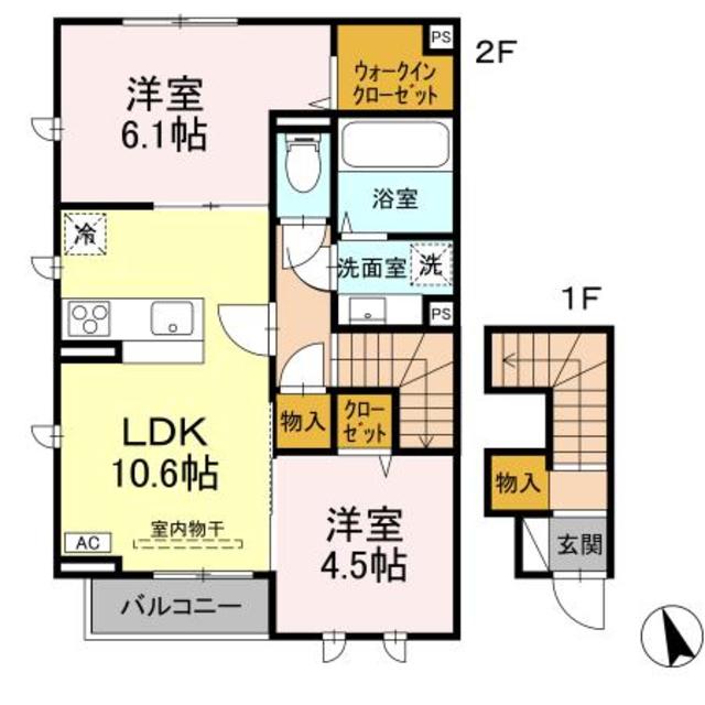 グランツ久米川の間取り