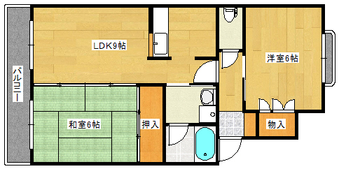 広島市西区井口のマンションの間取り