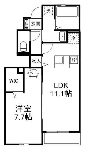 八千代市上高野のアパートの間取り