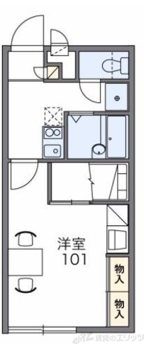 レオパレスパーシモン　辻子の間取り