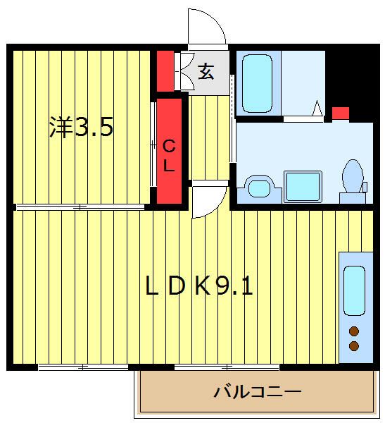 北区田端のマンションの間取り