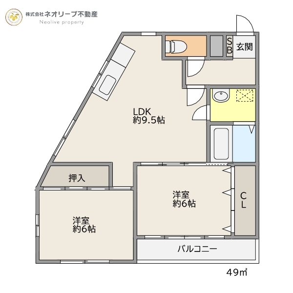 グレース三筑の間取り