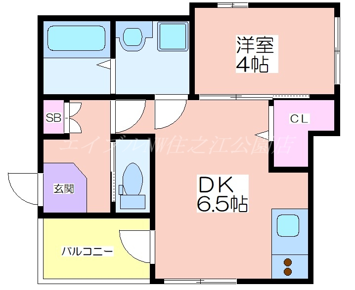 ハーモニーテラス上住吉の間取り