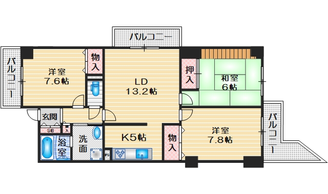 コート北千里の間取り