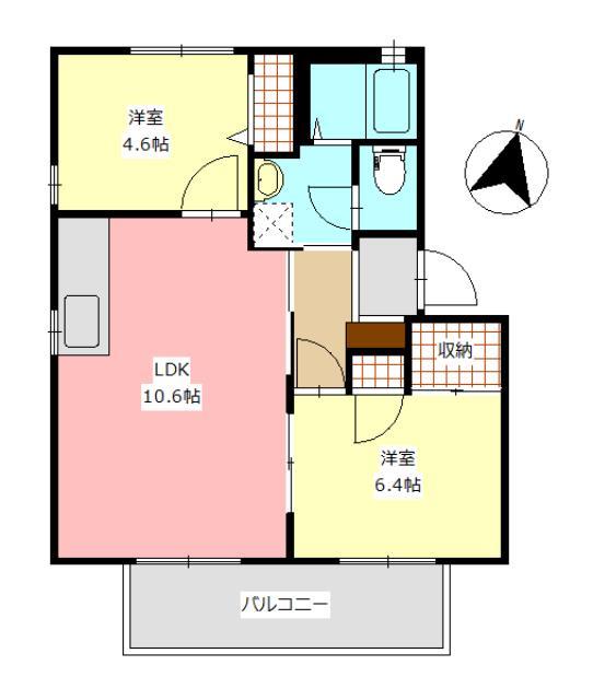 緒方アパハウスＡ・Ｂの間取り