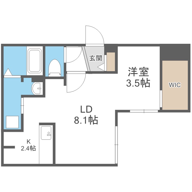 エアフォルク学園前の間取り