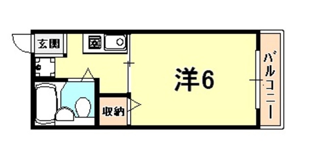 神戸市東灘区住吉南町のアパートの間取り