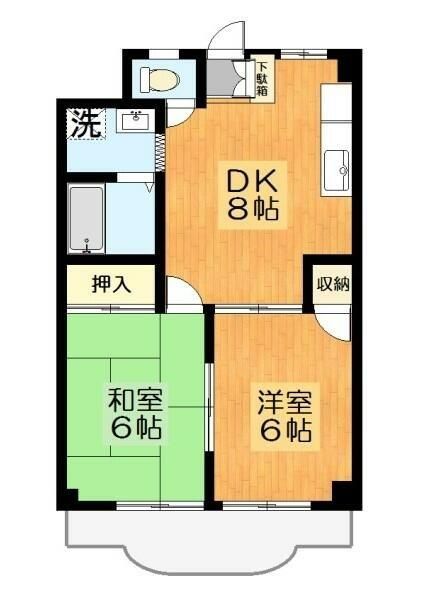 【横浜市緑区白山のマンションの間取り】