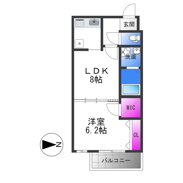 チェリーブロッサムV番館の間取り