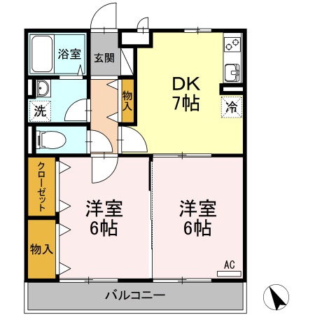 倉敷市昭和のアパートの間取り