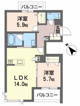 シャーメゾンガーデンズ高丸の間取り