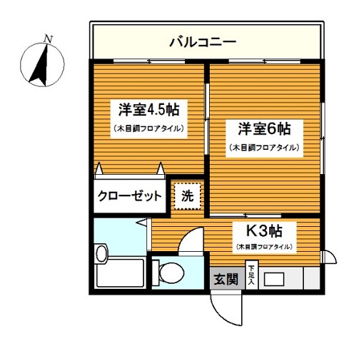 横浜市神奈川区羽沢町のマンションの間取り