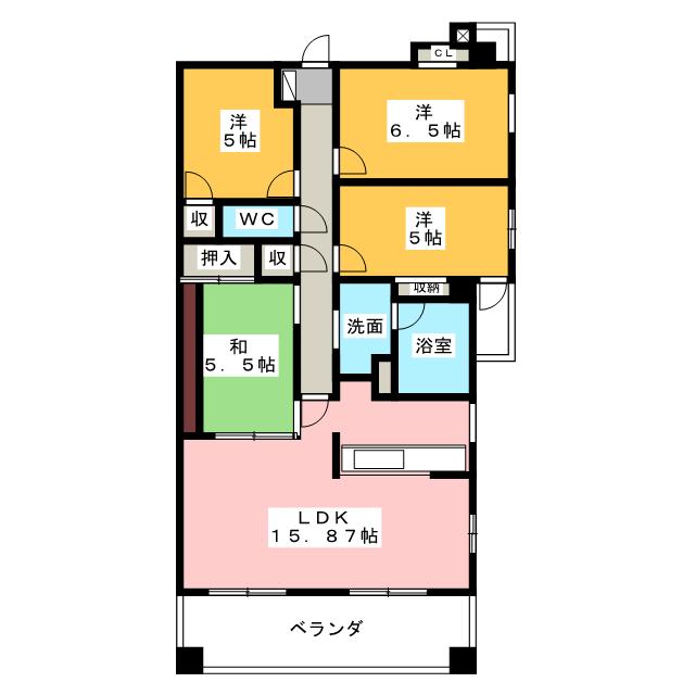 グランマスト桜山広見の間取り