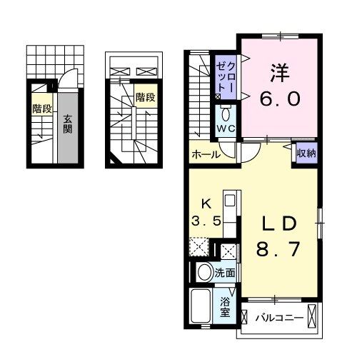 ラ・ソレイユ西花輪　IIの間取り