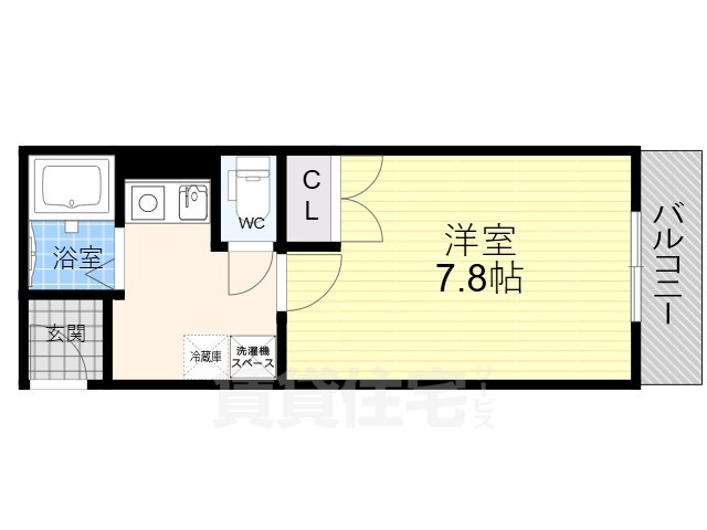 京都市伏見区深草川久保町のマンションの間取り