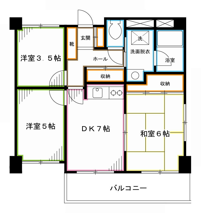 パステル中野の間取り