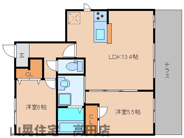 北葛城郡広陵町大字平尾のアパートの間取り