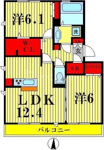 リヴェール南流山Ｄの間取り