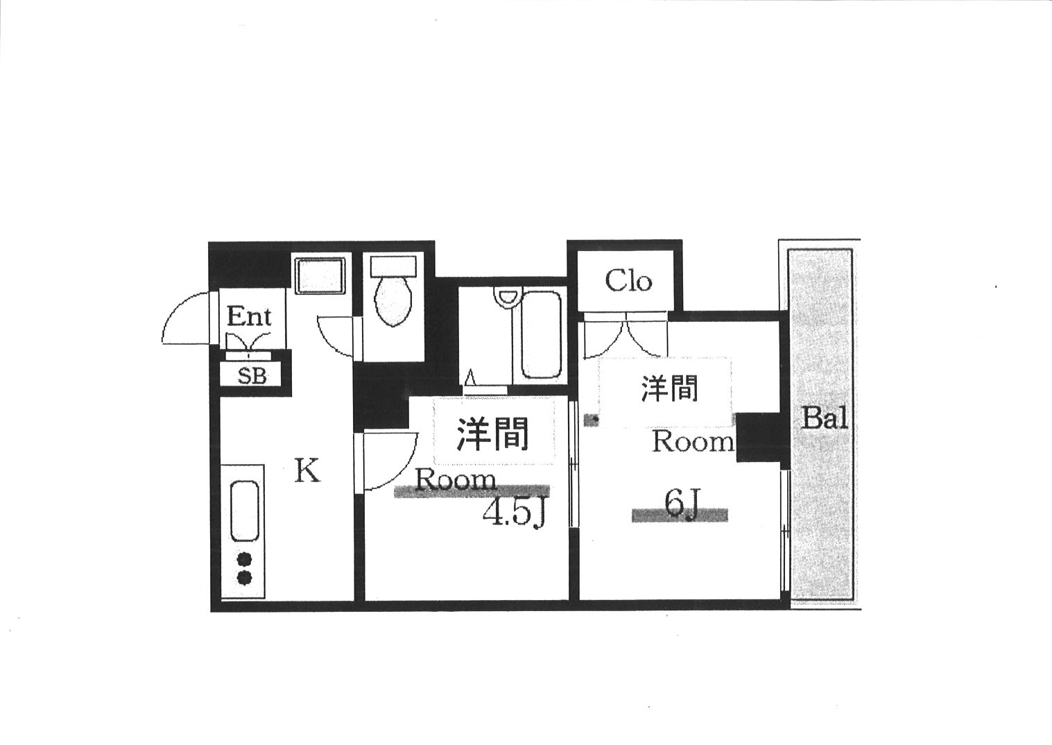 ライフキソガワの間取り