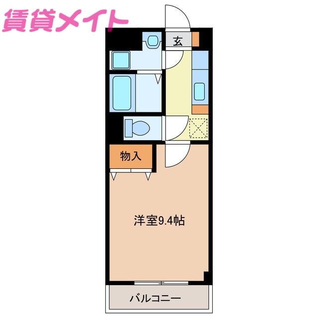 津市雲出長常町のマンションの間取り