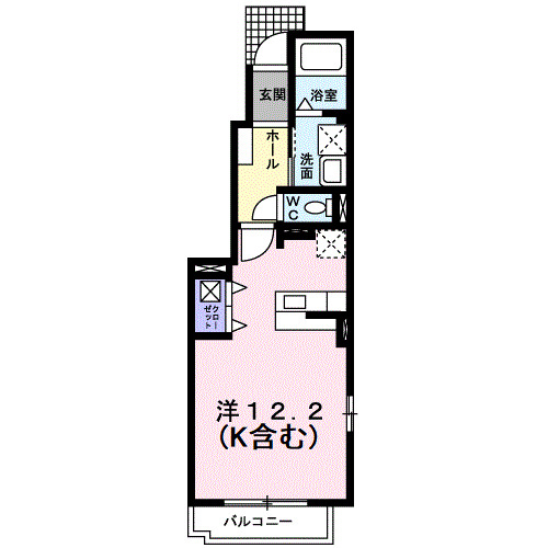 笠岡市大井南のアパートの間取り