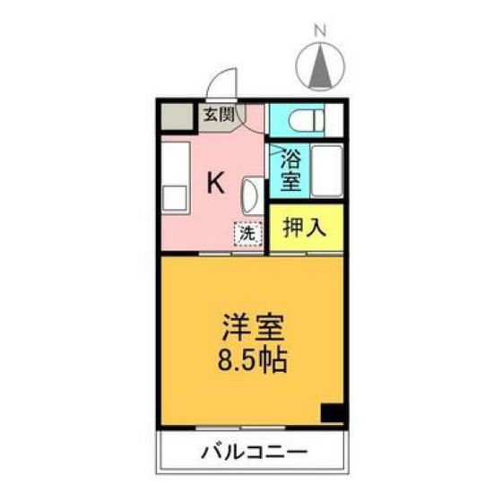 郡山市亀田のマンションの間取り