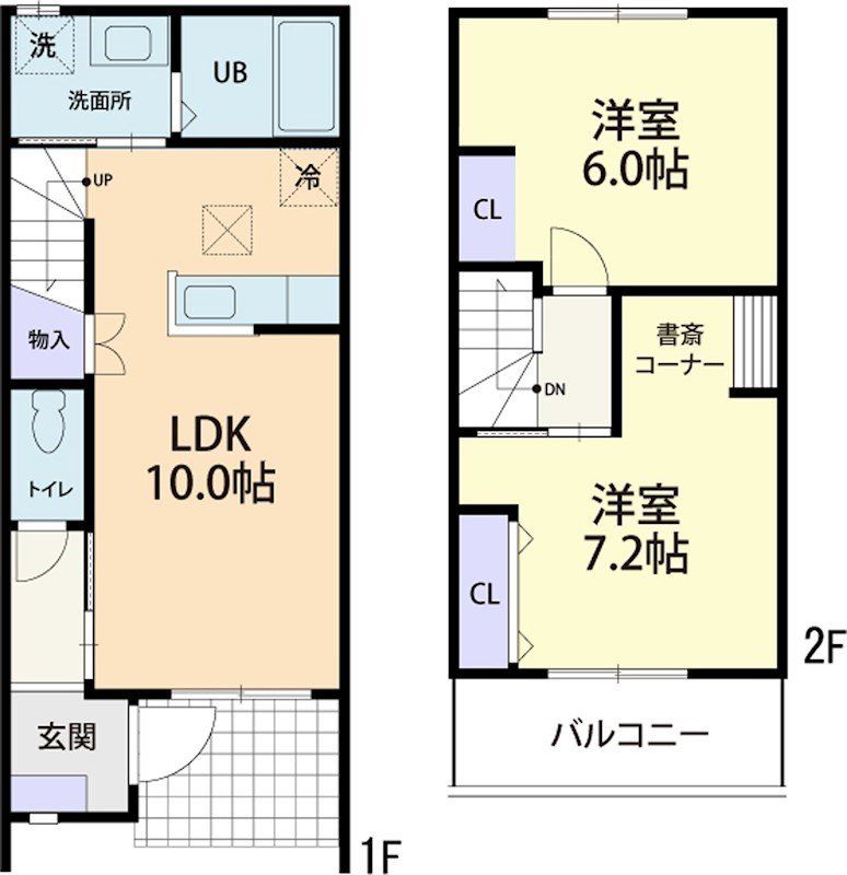 足利市福富町のアパートの間取り