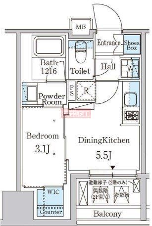 パークアクシス神保町の間取り