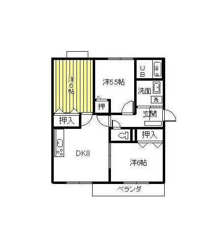 エスペランサA館の間取り