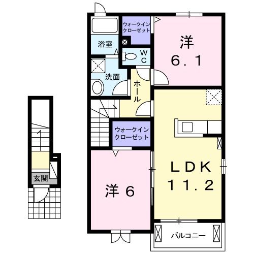 アルヴィータＢの間取り