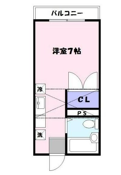 姫路市書写台のアパートの間取り