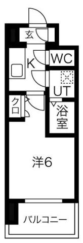 大阪市東住吉区北田辺のマンションの間取り