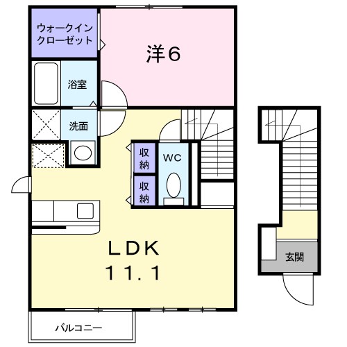 アミスタープレイス Bの間取り