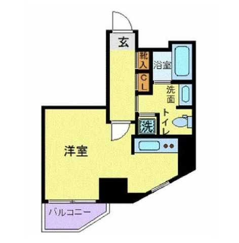 新宿区北山伏町のマンションの間取り