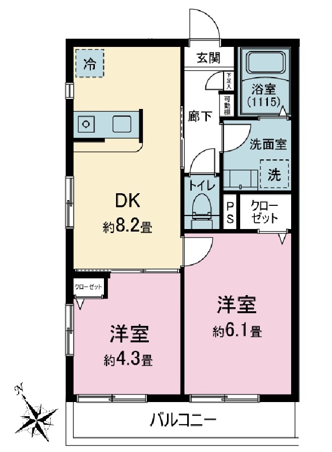 べステージ鎌倉岩瀬の間取り