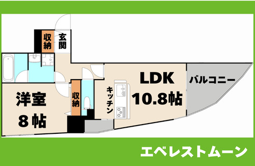 名古屋市中区富士見町のマンションの間取り