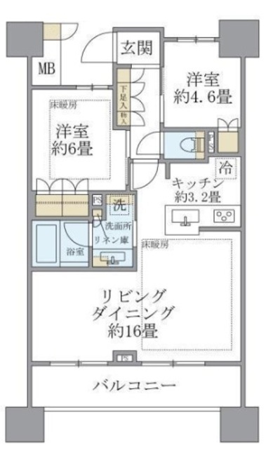 ブリリア聖蹟桜ヶ丘ブルーミングテラスの間取り